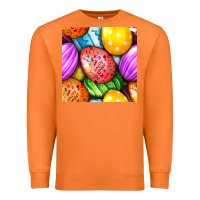 Carrot Happy Easter Eggs Seamless Pattern Premium Sweatshirt - BundleAndBundleShop