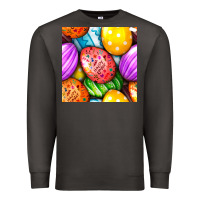 Smoke Happy Easter Eggs Seamless Pattern Premium Sweatshirt - BundleAndBundleShop