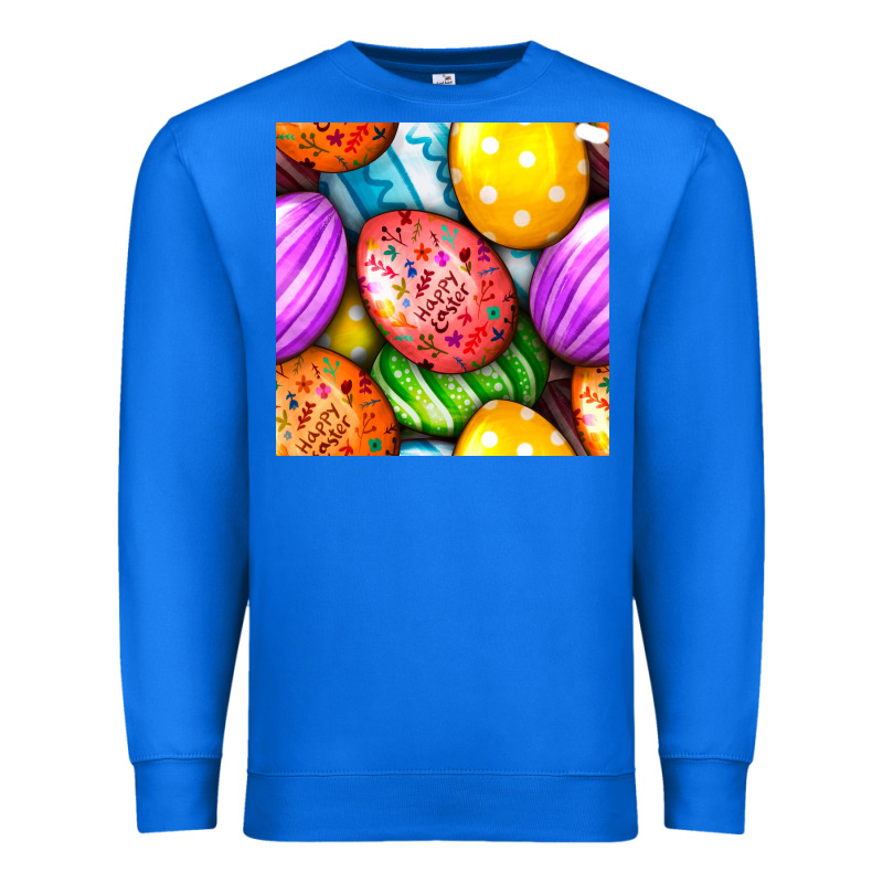 Happy Easter Eggs Seamless Pattern Premium Sweatshirt by BundleAndBundleShop | Teevron