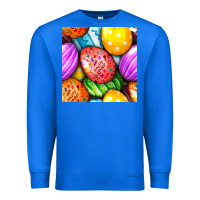 True Royal Happy Easter Eggs Seamless Pattern Premium Sweatshirt - BundleAndBundleShop
