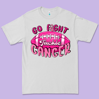 Go Fight Tackle Cancer Premium Tee Designed By Maliassmallbusiness