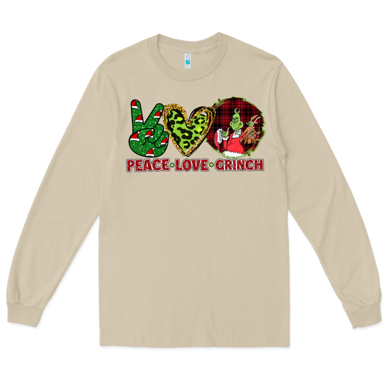 Peace Love Grinch Long Sleeve Tee by Bettercallsaul | Teevron