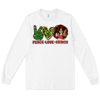 White Peace Love Grinch Long Sleeve Tee - Bettercallsaul