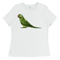 White Ring Necked Parakeet Ladies Tee - LillyAllenDesigns