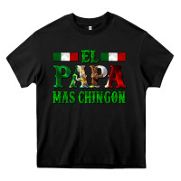 Black El Papa Mas Chingon Mexican Heavy Core Tee - LillyAllenDesigns