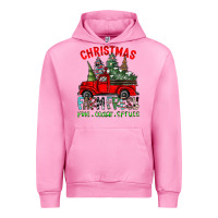 Fuchsia Pink christmas tree farm truck Urban Hoodie - CowhideDigitalArt