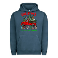 Pigment Midnight Navy christmas tree farm truck Urban Hoodie - CowhideDigitalArt