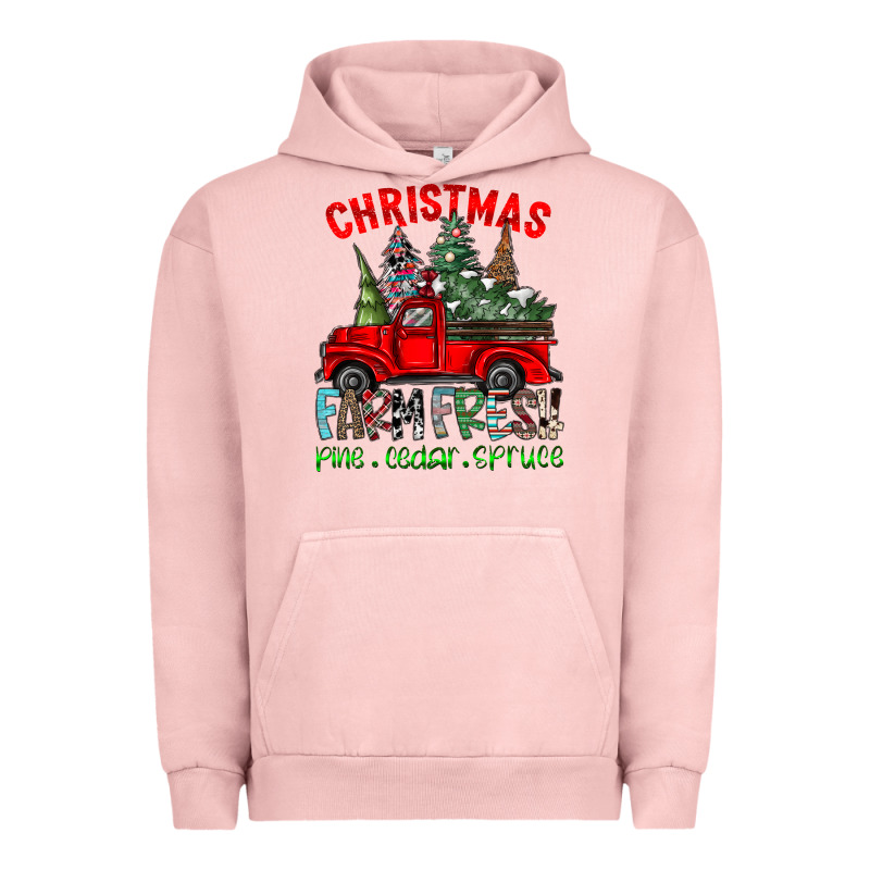 Christmas Tree Farm Truck Urban Hoodie by CowhideDigitalArt | Teevron