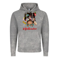 Cloud Rock Afro Messy Bun Best Teacher With Leopard Glasses Bbs Vintage Hoodie - BundleAndBundleShop