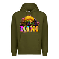 Army Green softball mini Premium Hoodie - OliviaCreatesArt