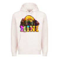 Pale Pink softball mini Premium Hoodie - OliviaCreatesArt