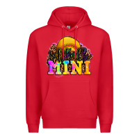 Red softball mini Premium Hoodie - OliviaCreatesArt