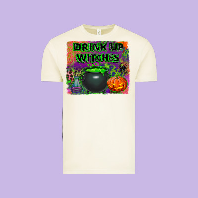 Drink Up Witches Vintage Tee Designed By Bundleandbundleshop
