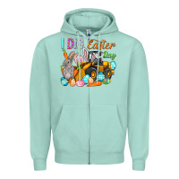 Seafoam I dig Easter Day Zipper Hoodie - HowdyJamesFarm