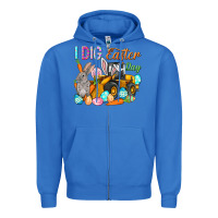True Royal I dig Easter Day Zipper Hoodie - HowdyJamesFarm
