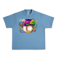 Pebble Blue mardi gras baseball Urban Heavy Tee - LillyAllenDesigns