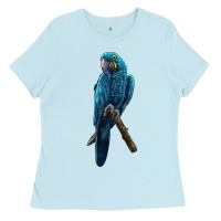 Baby Blue Hyacinth Macaw Ladies Tee - LillyAllenDesigns