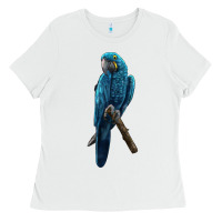 White Hyacinth Macaw Ladies Tee - LillyAllenDesigns