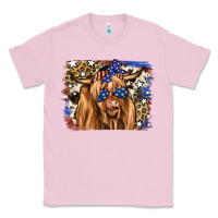 Bubblegum Pink 4th of July Highland Cattle Classic Tee - RanaPortraitStore