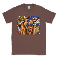Chestnut 4th of July Highland Cattle Classic Tee - RanaPortraitStore