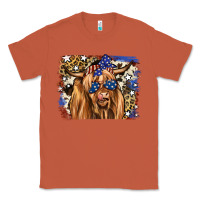 Copper 4th of July Highland Cattle Classic Tee - RanaPortraitStore