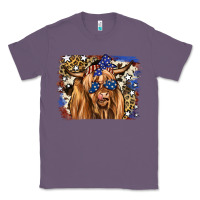 Lavender 4th of July Highland Cattle Classic Tee - RanaPortraitStore