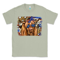 Matcha 4th of July Highland Cattle Classic Tee - RanaPortraitStore
