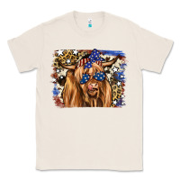 Natural 4th of July Highland Cattle Classic Tee - RanaPortraitStore