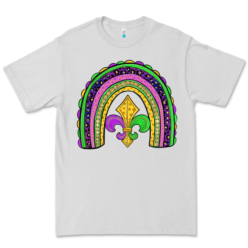 Mardi Gras Fleur De Lis Rainbow Premium Tee by JahusDesignShop | Teevron