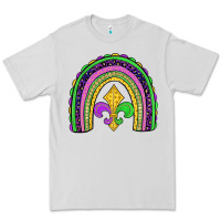 Dove Grey mardi gras fleur de lis rainbow Premium Tee - JahusDesignShop