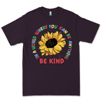 Plum in a world where you can be anything be kind Premium Tee - MaliasSmallBusiness