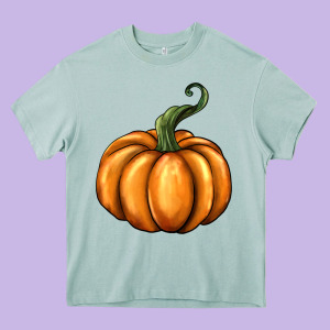 Pumpkin Heavy Core Tee Designed By Barkaloodesign