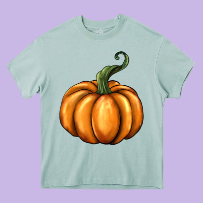 Pumpkin Heavy Core Tee Designed By Barkaloodesign