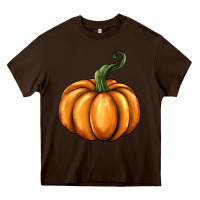 Chocolate Brown pumpkin Heavy Core Tee - BarkalooDesign