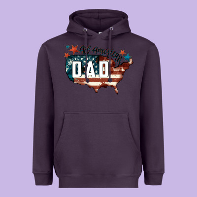All American Dad Heavyweight Hoodie Designed By Fadigitalartstudio