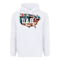 White All american dad Heavyweight Hoodie - FaDigitalArtStudio