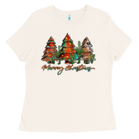 Western Christmas Trees Merry Christmas Ladies Tee | Teevron