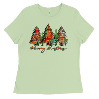Matcha western christmas trees merry christmas Ladies Tee - Jasminsmagicworld