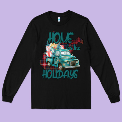 Christmas Home For The Holidays Long Sleeve Tee Designed By Bettercallsaul