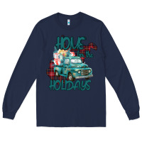 Navy Christmas Home For The Holidays Long Sleeve Tee - Bettercallsaul