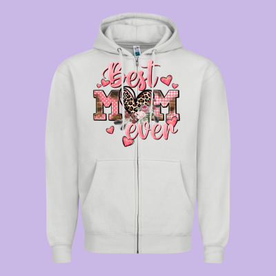 Best Mom Ever Mother's Day Zipper Hoodie Designed By Cowgirlartshop