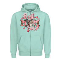 Seafoam Best mom ever Mother's Day Zipper Hoodie - CowGirlArtShop