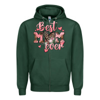 Sports Green Best mom ever Mother's Day Zipper Hoodie - CowGirlArtShop