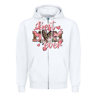 White Best mom ever Mother's Day Zipper Hoodie - CowGirlArtShop