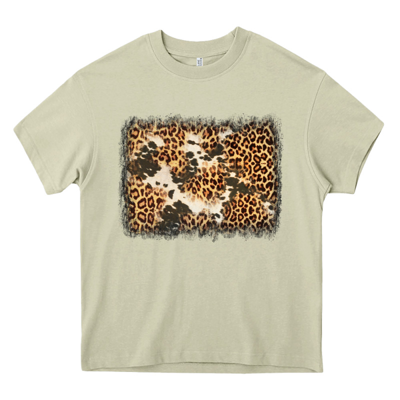 Distressed Leopard Cowhide Background Heavy Core Tee by Jasminsmagicworld | Teevron
