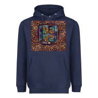 Navy Leopard mama Heavyweight Hoodie - FaDigitalArtStudio