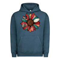 Pigment Midnight Navy Christmas sunflower Urban Hoodie - CowhideDigitalArt