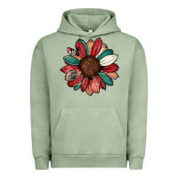 Pigment Oil Green Christmas sunflower Urban Hoodie - CowhideDigitalArt
