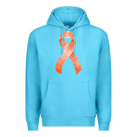 Ocean Blue kidney cancer ribbon fa element Premium Hoodie - FaDigitalArtStudio
