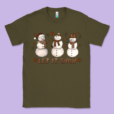Let It Snow Snowmen Classic Tee Designed By Lillyallendesigns